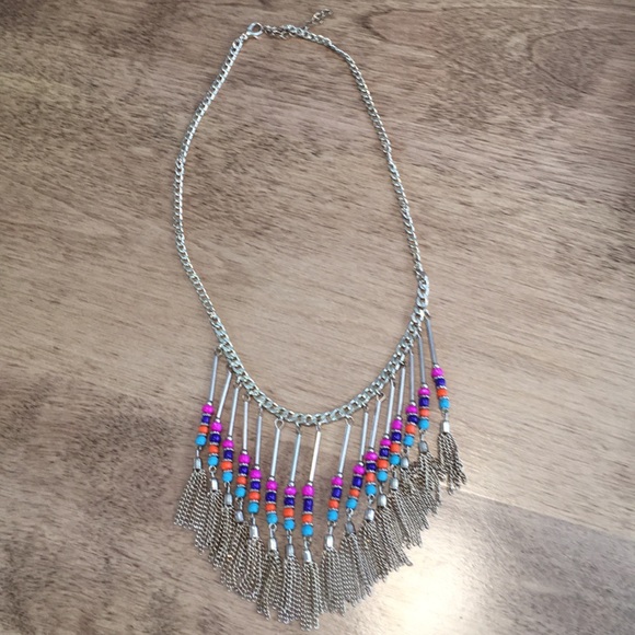 Icing necklace. Gold and multicolour beads. 20 3/4 inches long. Like new! 💕 - Picture 4 of 4